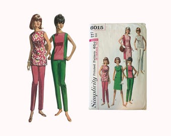 1965 Vintage Simplicity Pattern #6015 Weekend Wardrobe, Size 12, Cut Complete