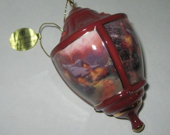 Glory of Evening Thomas Kinkade Lamplight Traditions Ornament