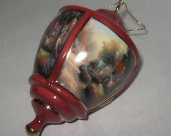 Cobblestone Lane Thomas Kinkade Lamplight Traditions Ornament