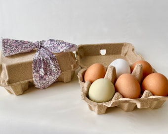 10-Teal, brown or gray split egg cartons, Cartons hold 12 eggs or split to hold two packs of six