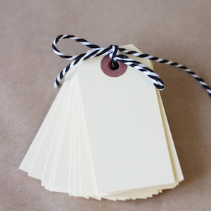 100 Small Hang Tag, 3 1/4&quot; x 1 5/8&quot;  tag, blank paper tags, inventory tags, gift tags, #2 hang tags