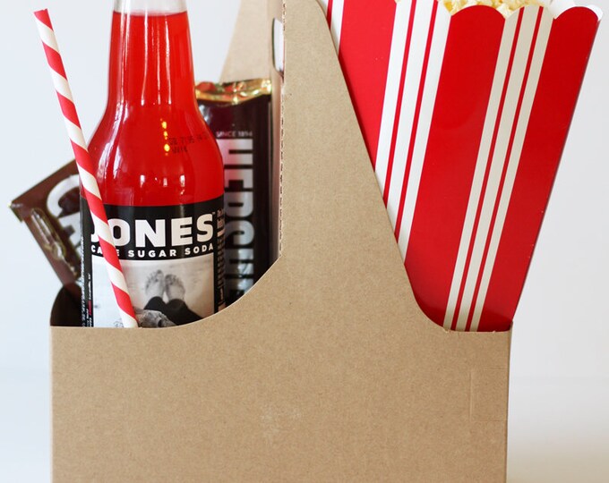 Kraft Drink Carrier 6, Plain Kraft Paper Drink Carrier, Gift Baskets Etsy