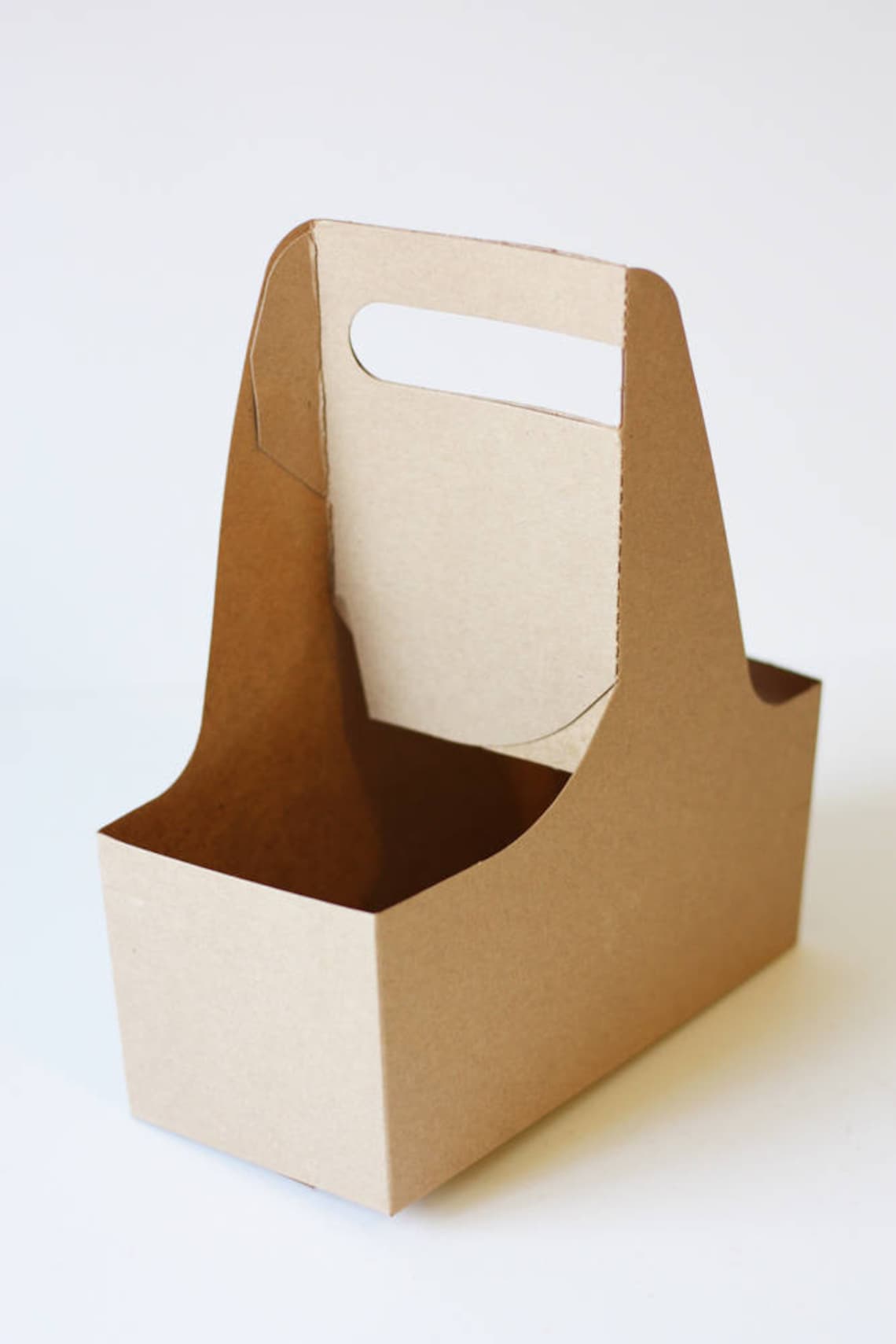 Kraft drink carrier 6 plain kraft paper drink carrier gift Etsy