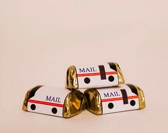 Mail Truck Candy Wrapper Instant Download