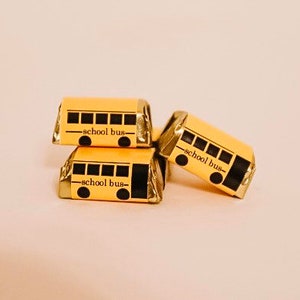 Téléchargement instantané d'emballage de bonbons d'autobus scolaire, appréciation du chauffeur de bus, bus imprimable