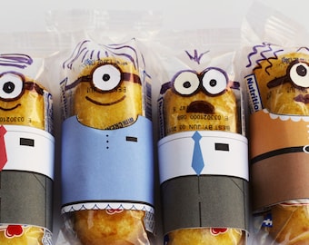 Minion Missionary Twinkie Wrappers INSTANT DOWNLOAD, Minionary Twinkie Wrappers, LDS missionary printable