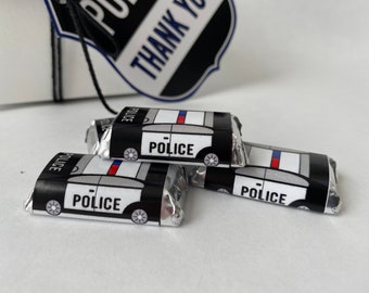 police car candy wrapper instant download, police officer appreciation, police printable