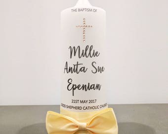Baptism Candle, Christening Candle, Personalised Baptism Candle, Personalised Christening Candle, baptism Favours, baptism gift, baby gift