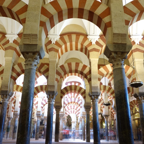 Mezquita, Mosque-Cathedral of Córdoba - Loose Metallic Finish Print, Aluminum Metal Print, Canvas Wrap