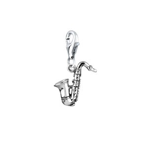 Charme para saxofone | Pingente de saxofone | Charme de música | Saxofone de prata | Prata esterlina | Charme para pulseira | Pingente para colar | Charme feito à mão