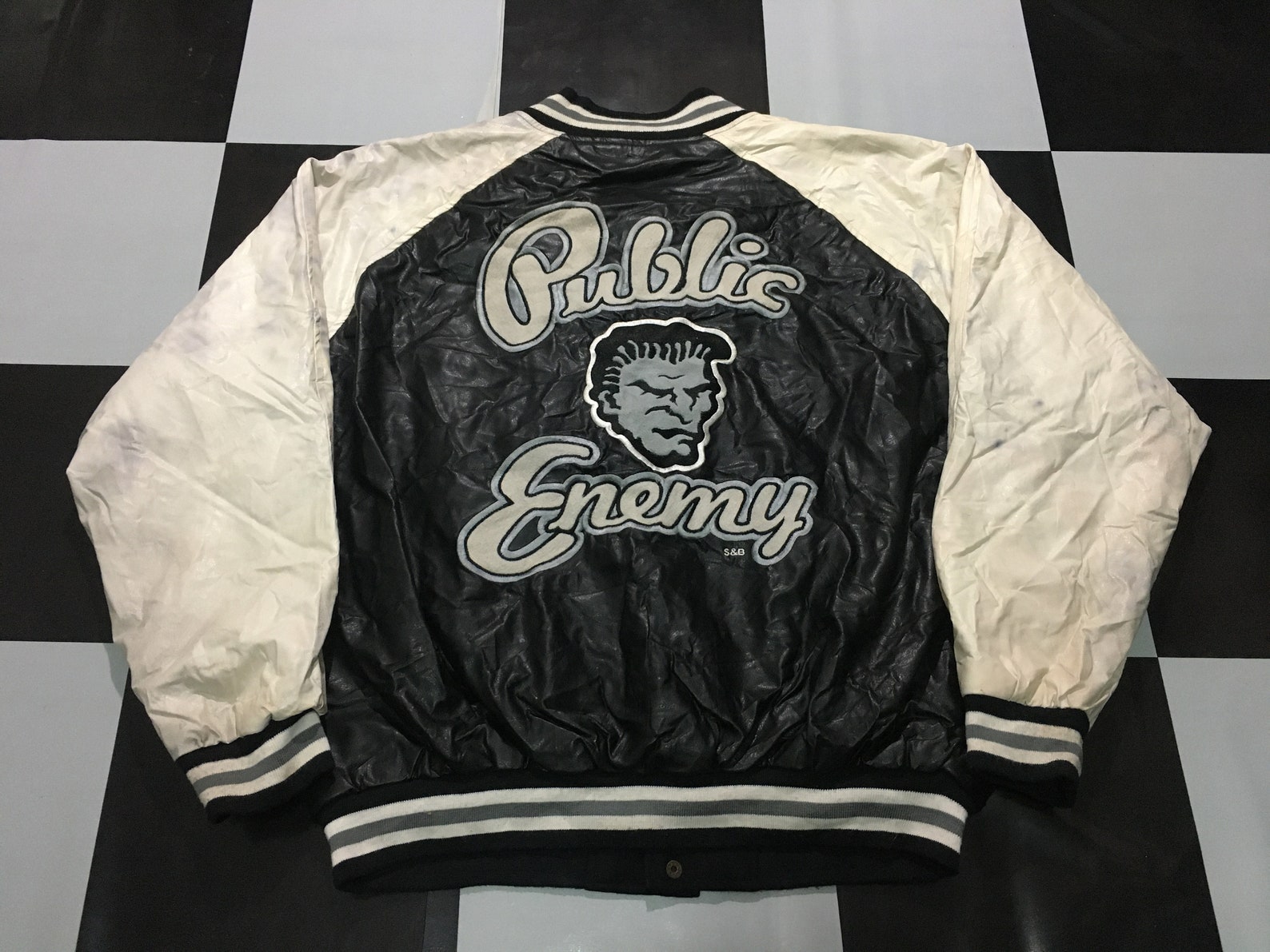Vintage Public Enemy varsity jacket bomber Size L | Etsy