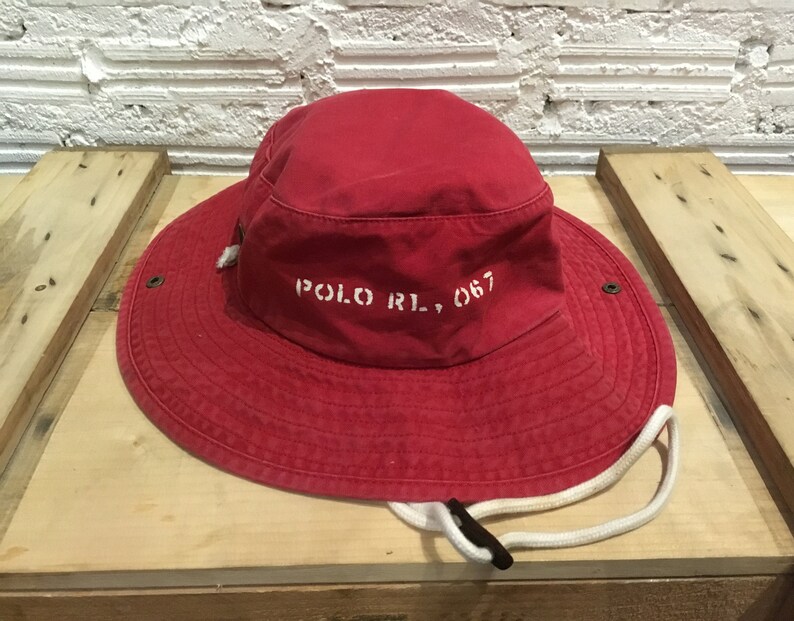 Vintage Polo ralph lauren bucket hat boonie hat embroidered Etsy