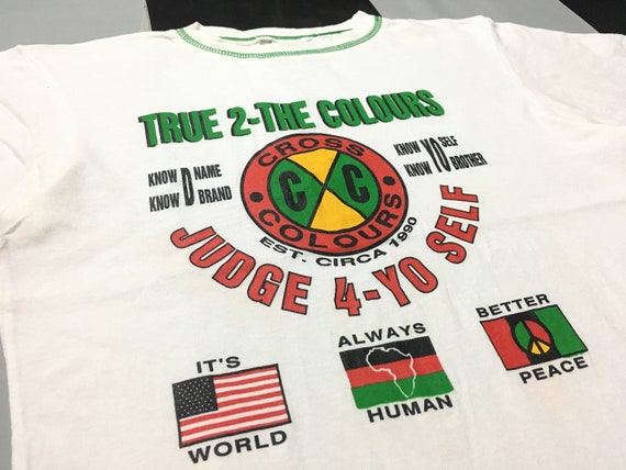 Vintage Cross Colours Shirt Judge 4-yo self Size M