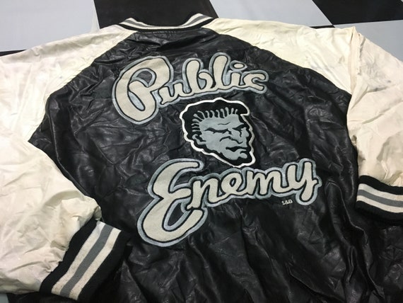Vintage Public Enemy varsity jacket bomber Size L