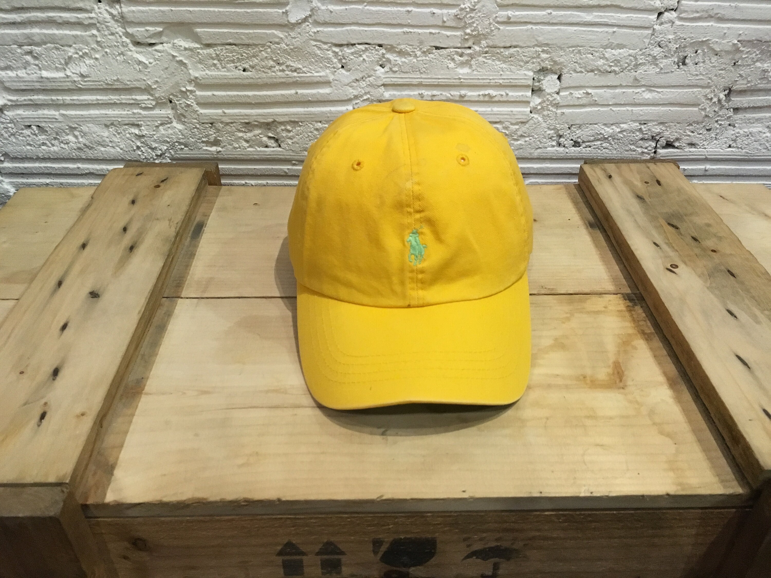 ralph lauren leather strapback hat