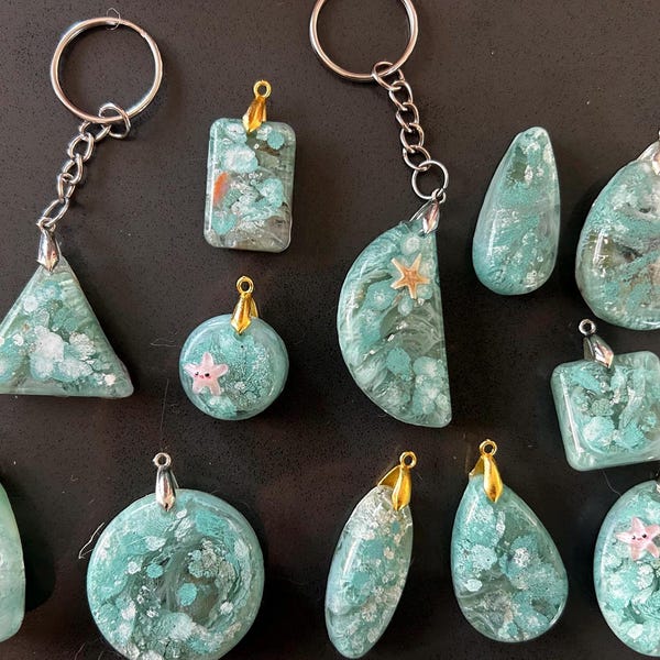 Alcohol Ink Keychain - Etsy