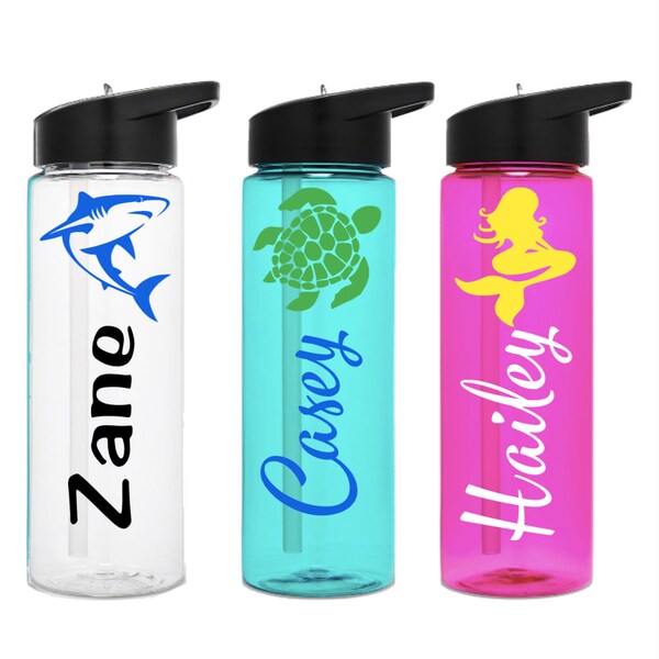 Kids Personalized Water Bottle/ Kids water Bottle, Custom Water Bottle/ BPA Free/ Back To School