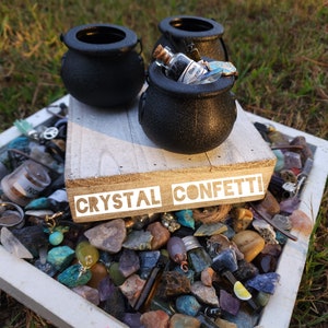 Crystal Confetti Cauldron - Crystals, Jewelry, Oils, Herbs, Charms