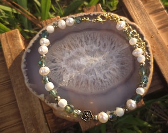 Empowered Growth Bracelet/Anklet with Pearls x Shell
