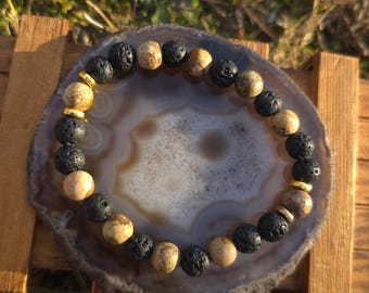 Creative Energy Bracelet with Picture Jasper - Diffuser Jewelry