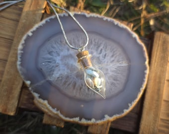 Ocean Connections Teardrop Vial Necklace with Larimar