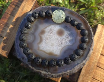 Heart Healer Bracelet with Prehnite - Diffuser Jewelry