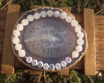 Lovely Goddess Bracelet with Rose Quartz