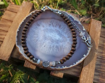 Triple Goddess Bracelet with Moonstone - Triple Moon