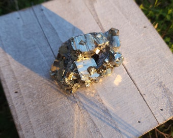 Pyrite Cluster with Quartz - Natural High Grade Sprakly Pyrite Specimen