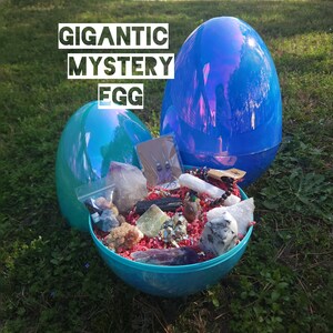 Gigantic Mystery Egg filled with Crystals, Jewelry, and more