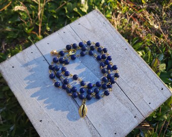 Ancient Aspects Necklace Bracelet Accessory with Lapis Lazuli