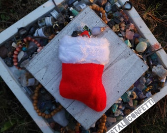 Crystal Confetti - Mini Christmas Stocking Gift Bag