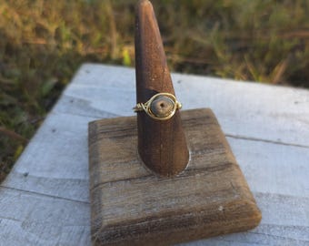 Vibrant Grounding Ring with Druzy Agate