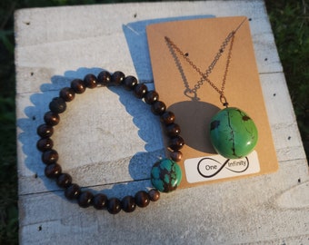 Spiritual Attunement Jewelry Set - Turquoise Necklace & Bracelet