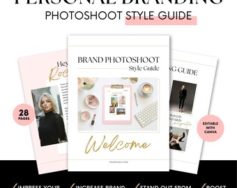 Photographer Branding Style Guide: Brand Photoshoot Template (Canva Editable)