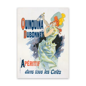 French Wine Advertising Poster By Jules Cheret, 19th Century Belle Époque Artwork, Vintage Style Art Nouveau Print