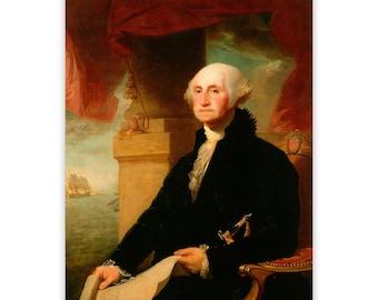 George Washington Portrait: Vintage American Presidential Art Print