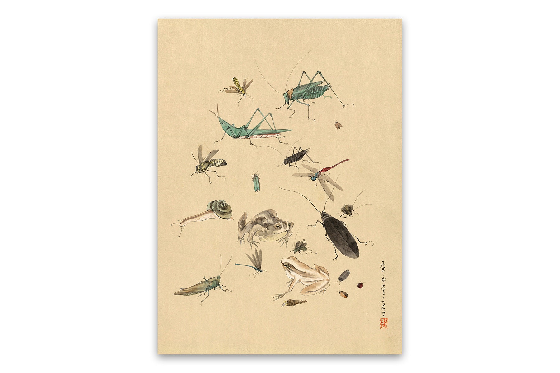 【SALE／55%OFF】 Japanese Vintage Insect Style Ukiyo-e Premium Ukiyo-e Art, ロボット