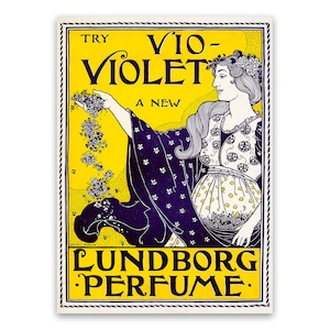 Antique Perfume Advertisement Poster, Victorian Bathroom Artwork, Premium Vintage Style Reproduction Print