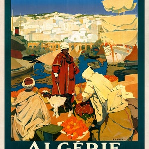 Algeria Africa Travel Poster, Premium Vintage Style Reproduction Print image 2