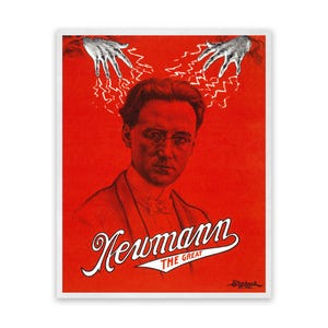 Newmann The Great Magician, Mystical and Magic Occult Art, Premium Vintage Style Reproduction Print