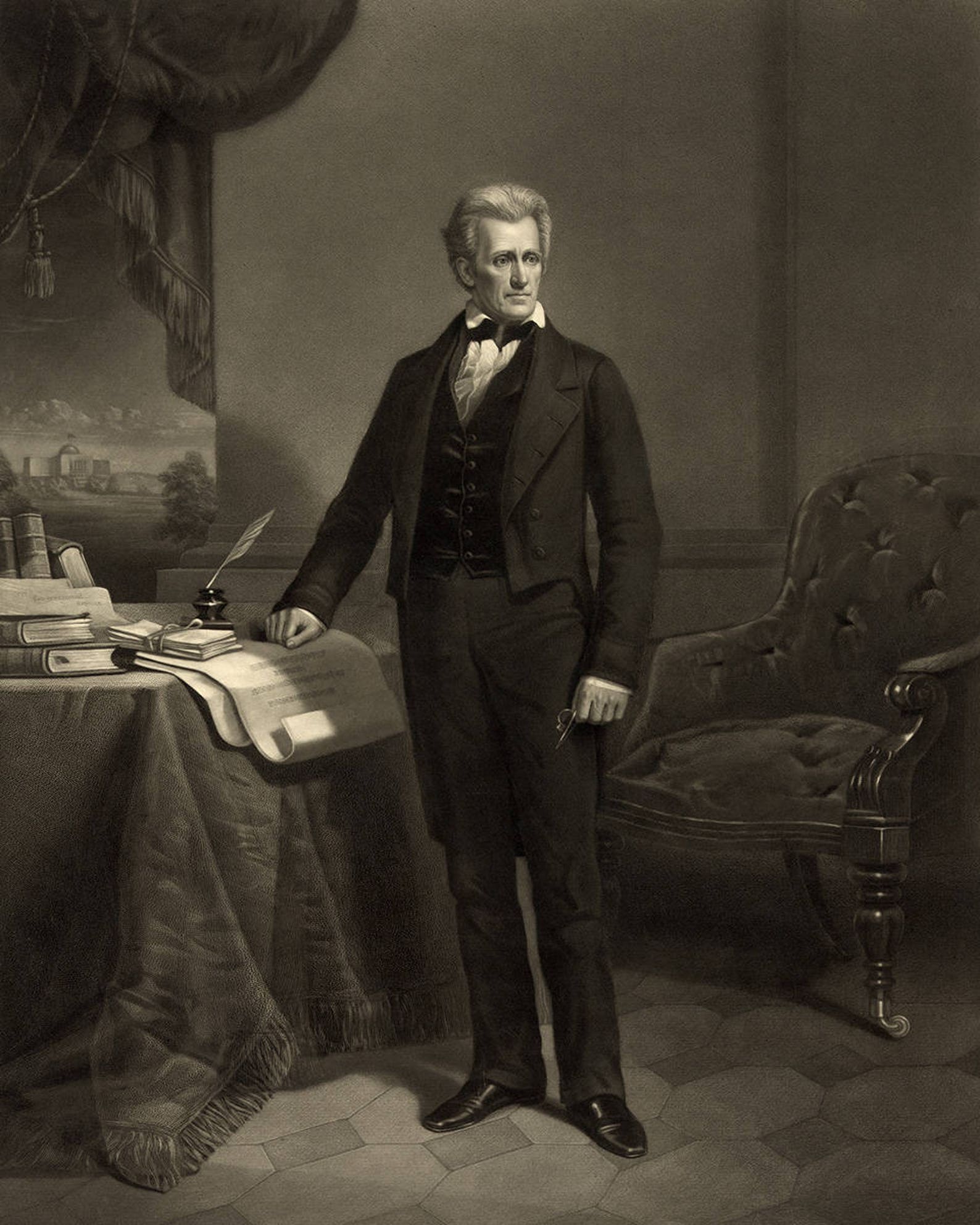 Andrew Jackson Portrait Poster Vintage Style Print | Etsy