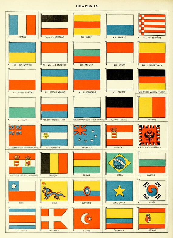 WORLD FLAGS BANNERS BY CONTINENT POSTER CHART PRINT NEW 22X34 FAST FREE  SHIP