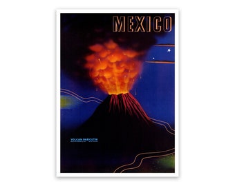 Mexico Travel Poster, Premium Vintage Style Reproduction Print