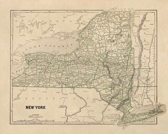 Carte du comté de Westchester 1829 - 1839. Cartographie. Atlas, cartes