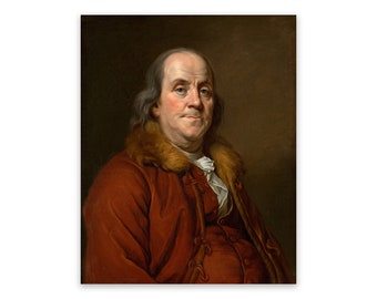Benjamin Franklin Portrait, Premium Reproduction Print