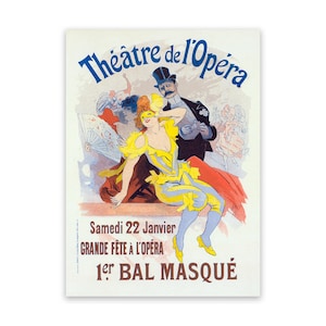 French Opera Theater Advertising Poster By Jules Cheret, 19th Century Belle Époque Home Decor, Vintage Style Art Nouveau Print