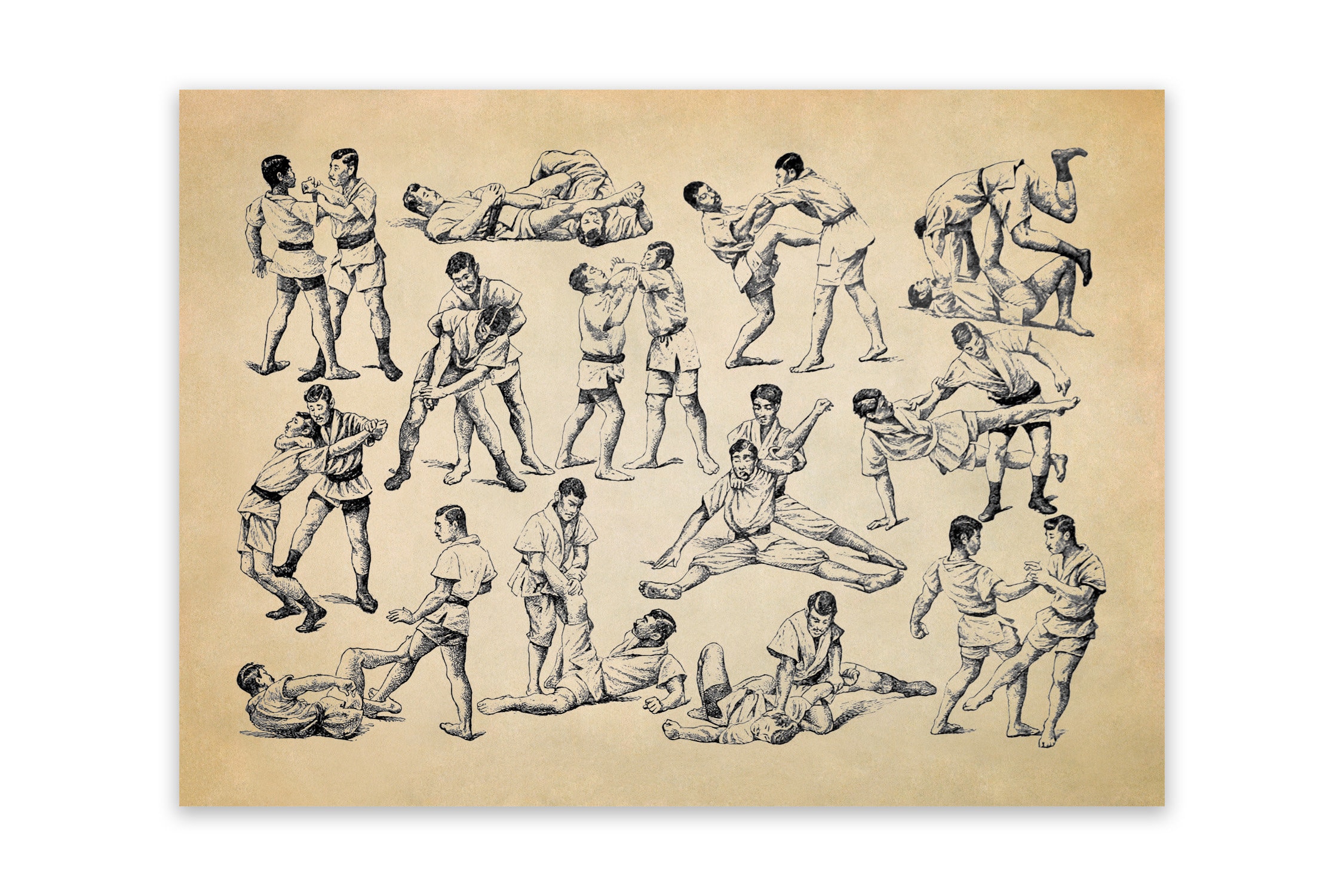 Jiu Jitsu Submissions Poster