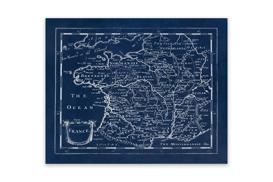 1700s "Map Of New France" Vintage Style Poster – Early United States Map – 16x20 Matte Print