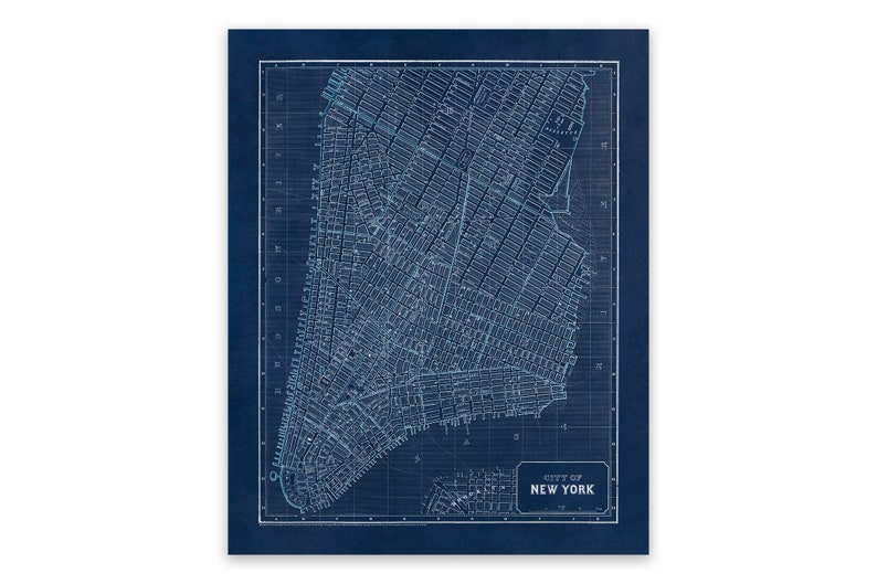 Old New York City Map, Vintage Style NYC Print Circa 1800s image 1